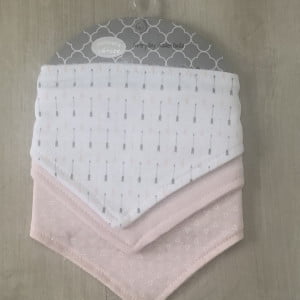 Girls 3 Pack Bandana Bibs
